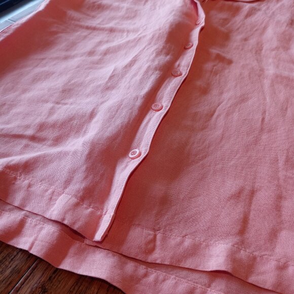 CLOTH & STONE linen blend notch collar sleeveless shirt (S) - Picture 9 of 9